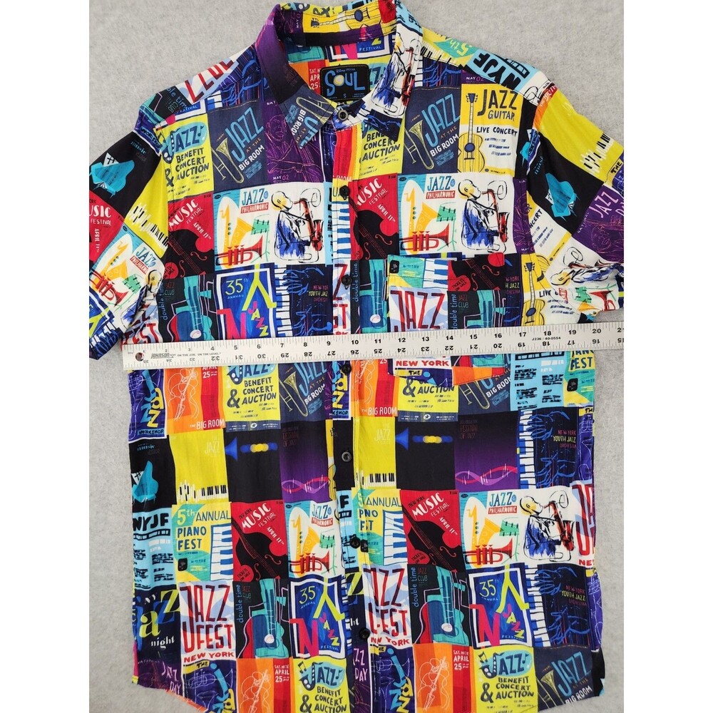 Disney Pixar Soul Movie DVD Music Jazz Hawaiian Shirt Guitar‎ Piano adult SMALL - Picture 6 of 10